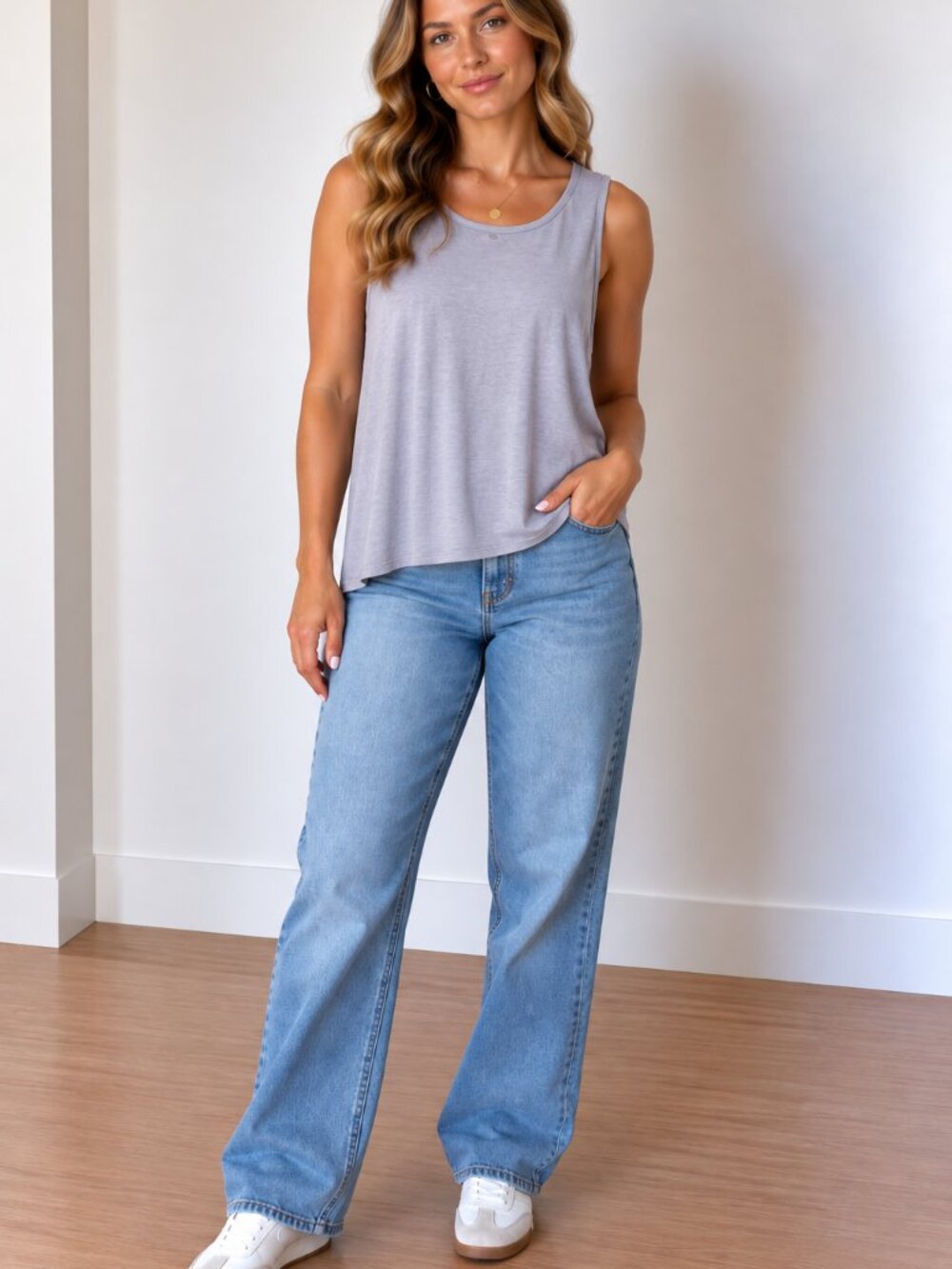 Yogalicious Lavender Swing Tank Top